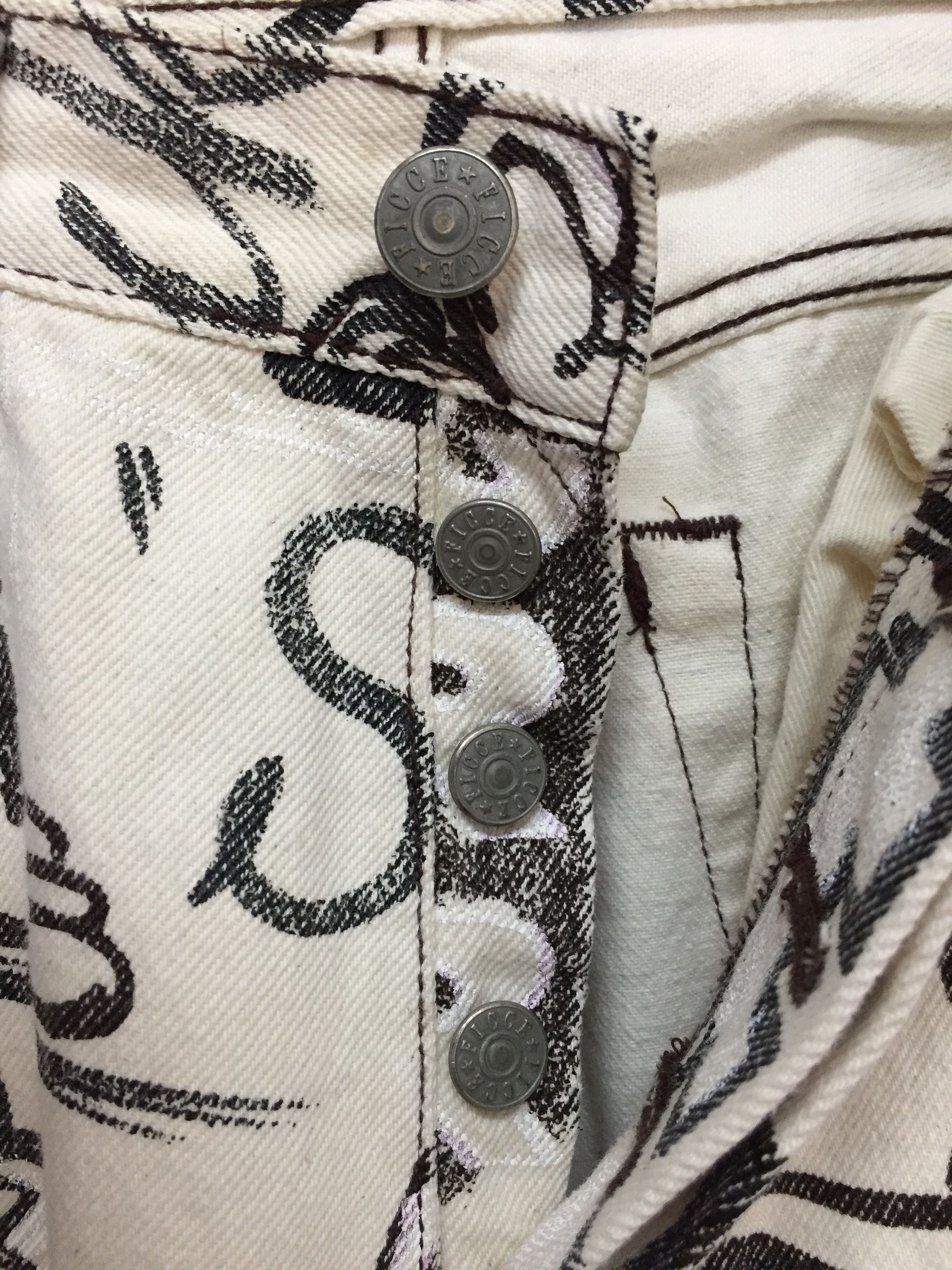 Yoshiyuki Konishi AW99 FICCE All Over Print 'Muttley' Denim Size US 30 / EU 46 - 10 Thumbnail