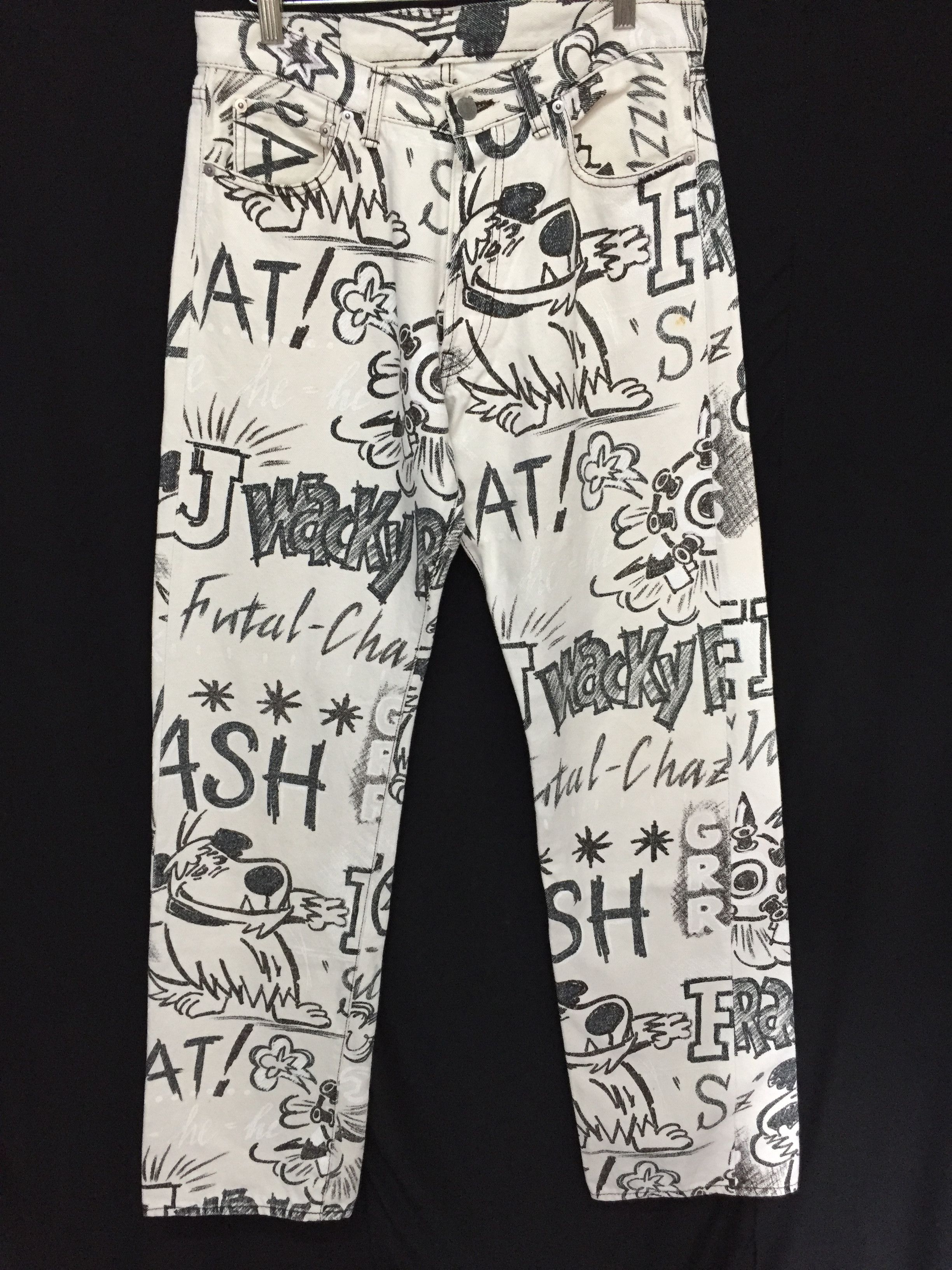 Yoshiyuki Konishi AW99 FICCE All Over Print 'Muttley' Denim Size US 30 / EU 46 - 3 Thumbnail