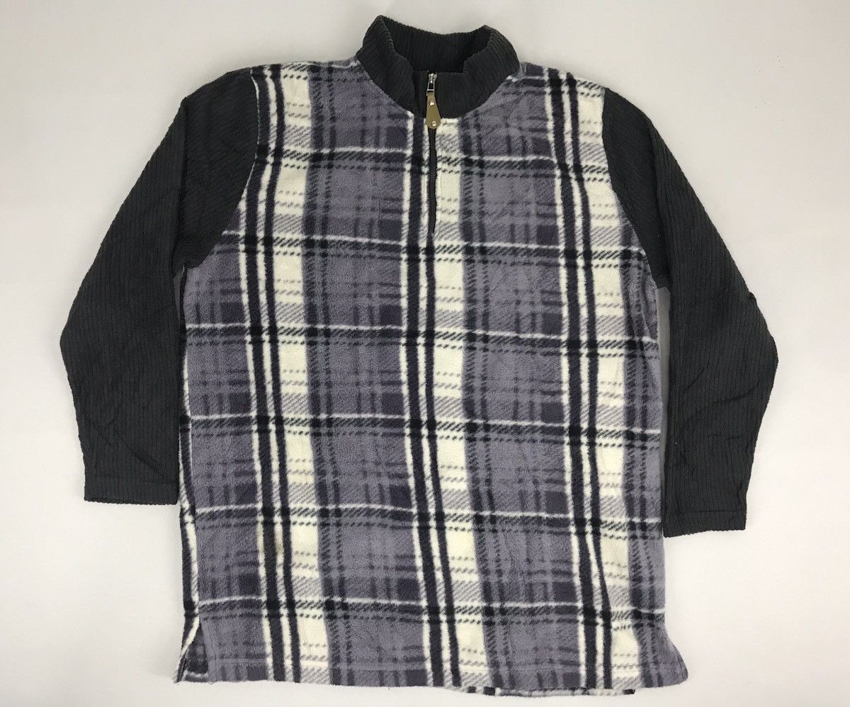 Japanese Brand Mon Ma Mes By Shimamura Fleece Sweatshirt Plaid Check Size US L / EU 52-54 / 3 - 1 Thumbnail