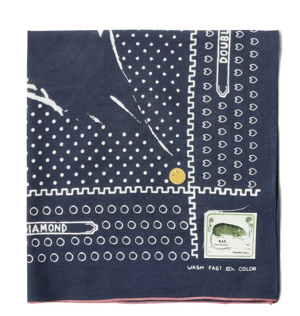 Kapital Kapital FASTCOLOR SELVEDGE BANDANA (MIRRORED FUJI SMILE) Size ONE SIZE - 3 Thumbnail