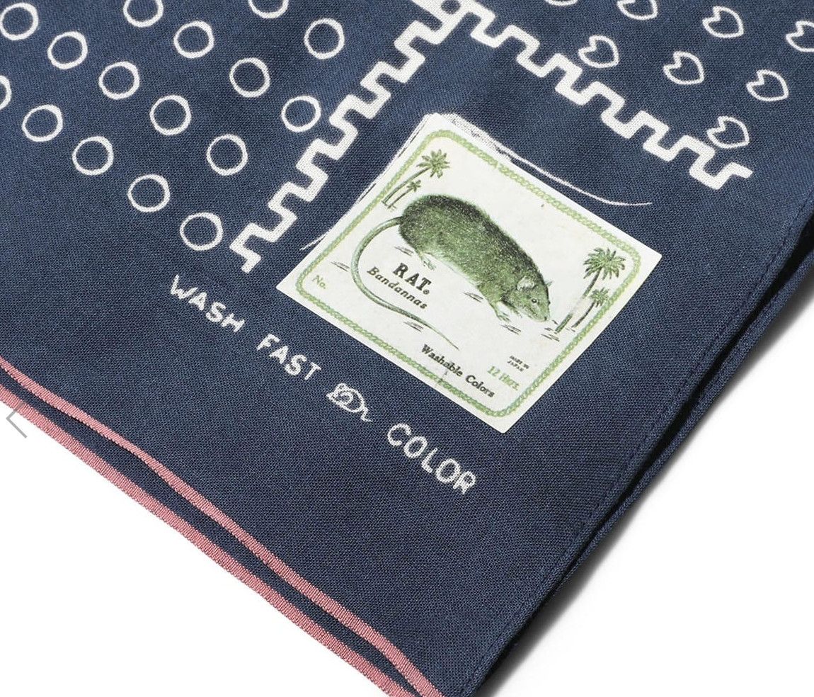 Kapital Kapital FASTCOLOR SELVEDGE BANDANA (MIRRORED FUJI SMILE) Size ONE SIZE - 4 Thumbnail