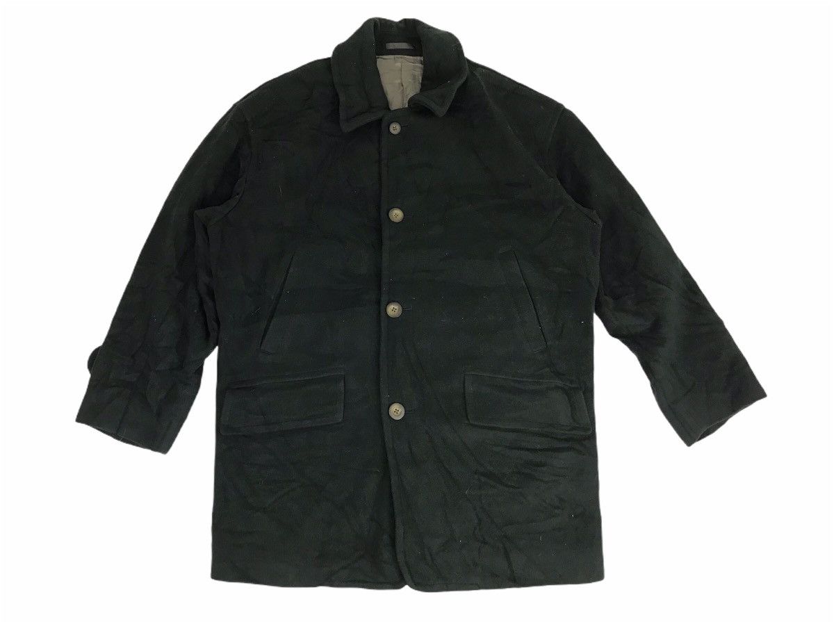 image of Vintage Burberry Burberrys Tasmania Wool Blazer Coat Jacket in Dark Green, Men's (Size Large)