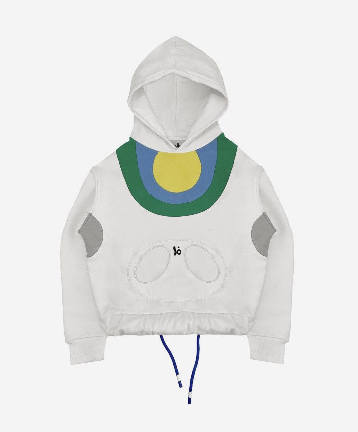 image of Individual Designer Badson "bound" Hooded Sweatshirt in White, Men's (Size 2XL)