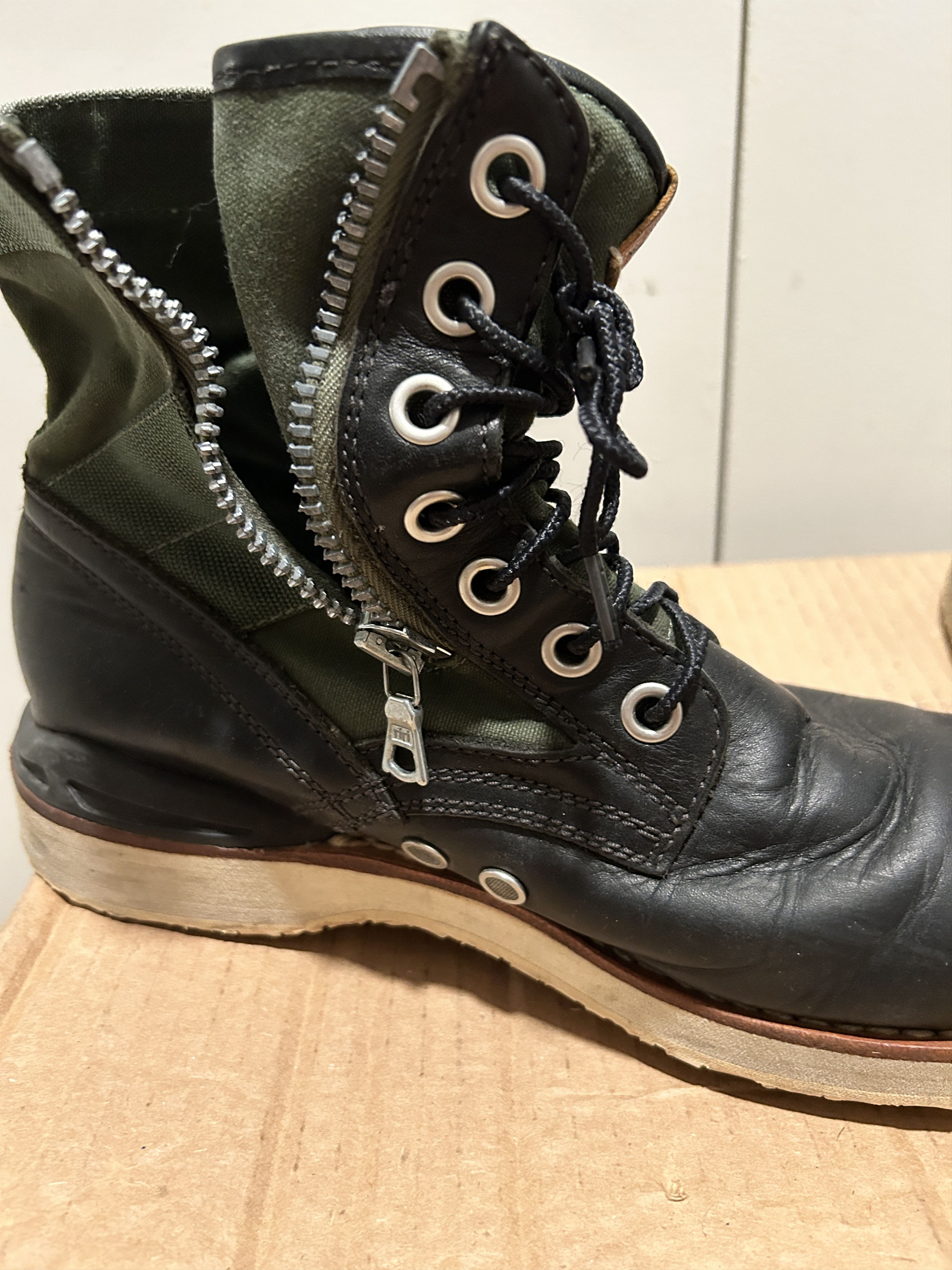Visvim Visvim 7 Hole 73 Folk Boots Veggie Tan Black Olive Used Size US 9 / EU 42 - 6 Thumbnail