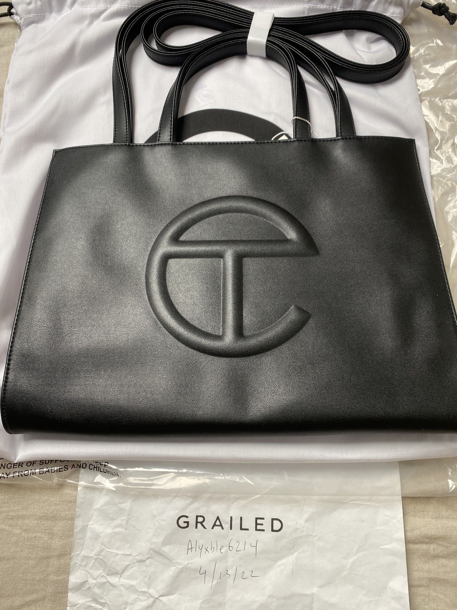 Telfar medium shopping bag tote -Black Size ONE SIZE - 5 Thumbnail