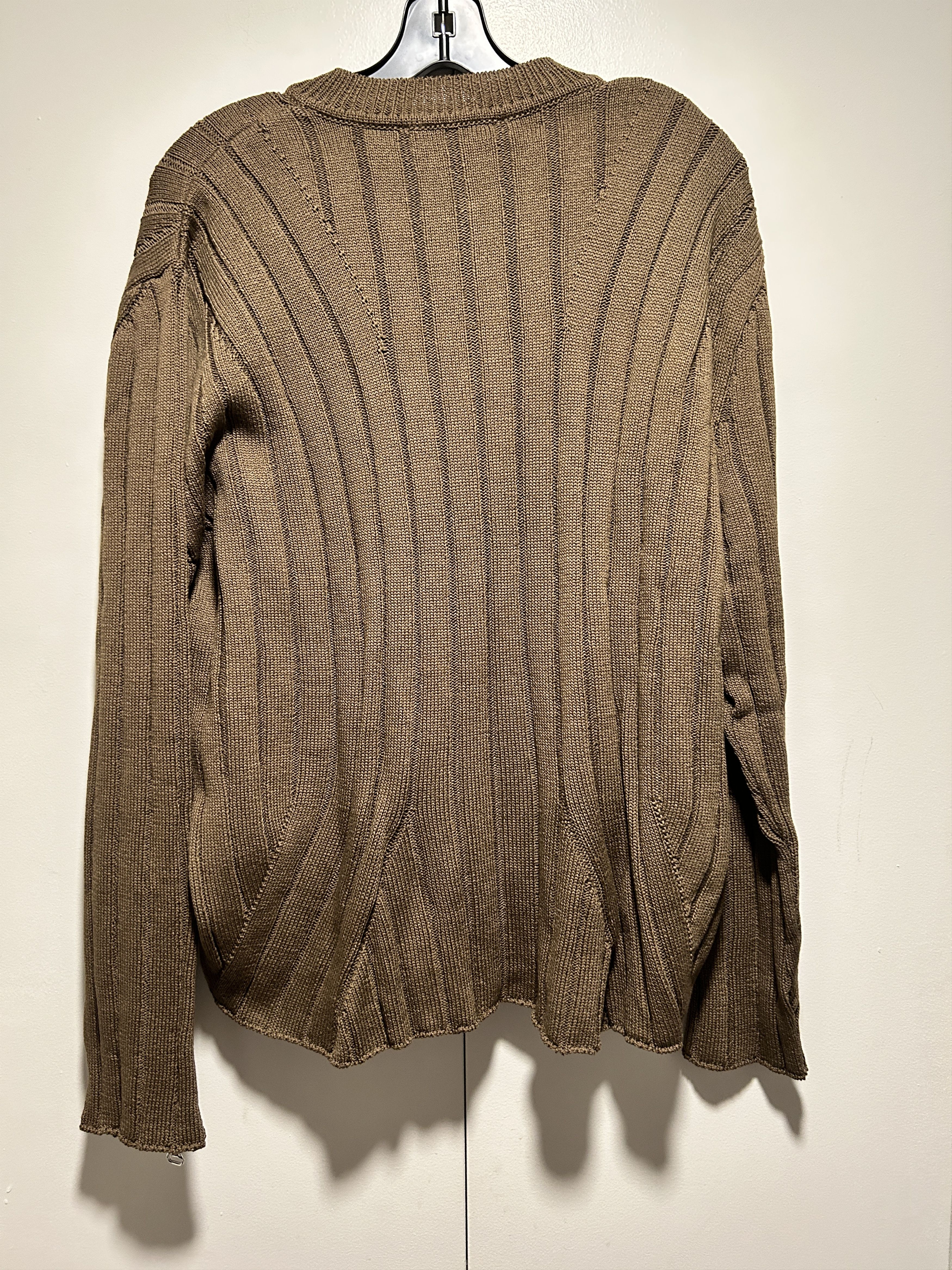 Kiko Kostadinov Harkman Knit Zip Cardigan in Marron