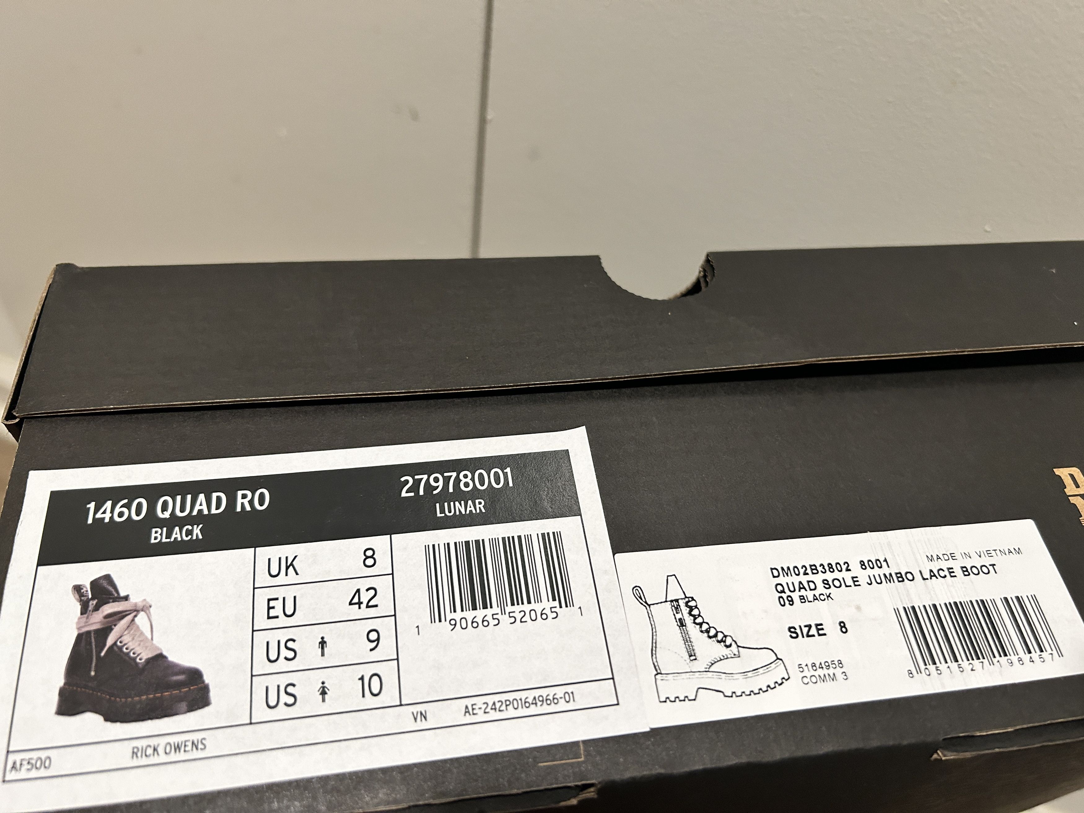 Dr. Martens × Rick Owens Rick Owens X Dr Martens 1460 Quad RO Size US 9 / EU 42 - 9 Thumbnail
