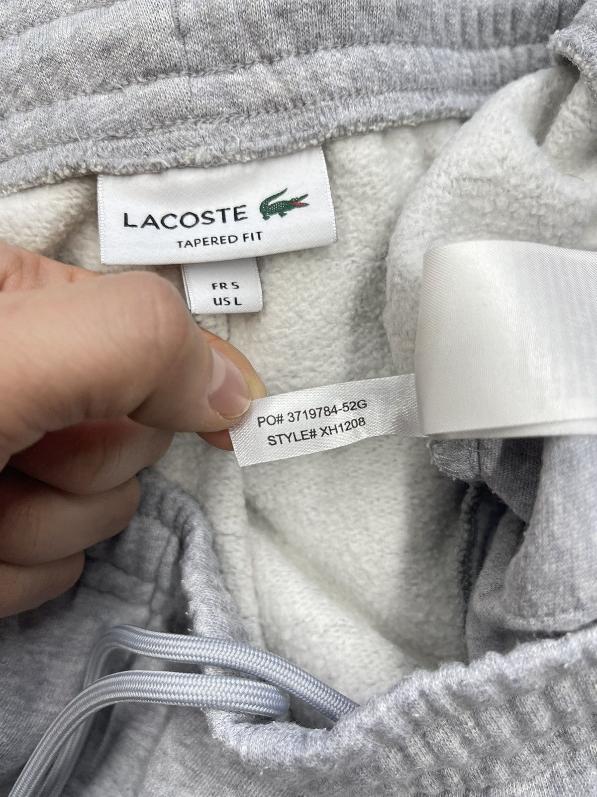Lacoste Mens Lacoste Grey Sweatpants Lampas Drill Y2K Size US 34 / EU 50 - 9 Thumbnail