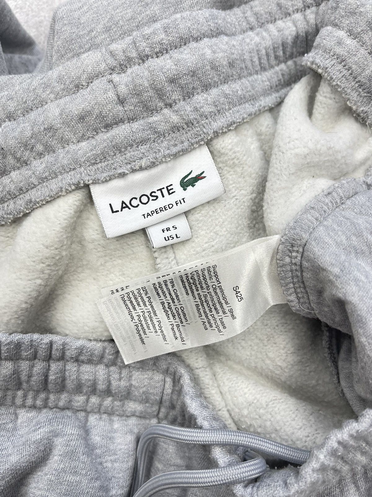 Lacoste Mens Lacoste Grey Sweatpants Lampas Drill Y2K Size US 34 / EU 50 - 8 Thumbnail