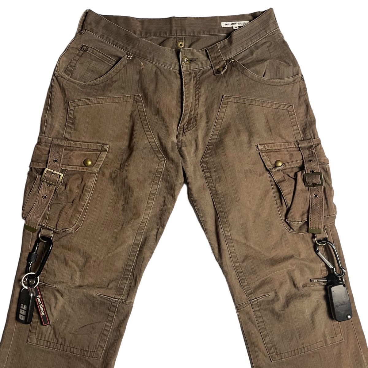 🇯🇵 SEMANTIC DESIGN BONDAGE DISTRESSED CARGO PANTS