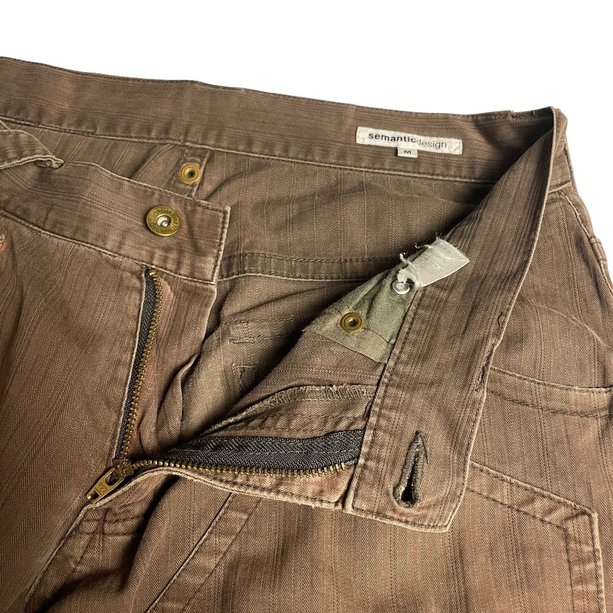 If Six Was Nine × Seditionaries × semanticdesign 🇯🇵 SEMANTIC DESIGN BONDAGE DISTRESSED CARGO PANTS Size US 30 / EU 46 - 9 Thumbnail