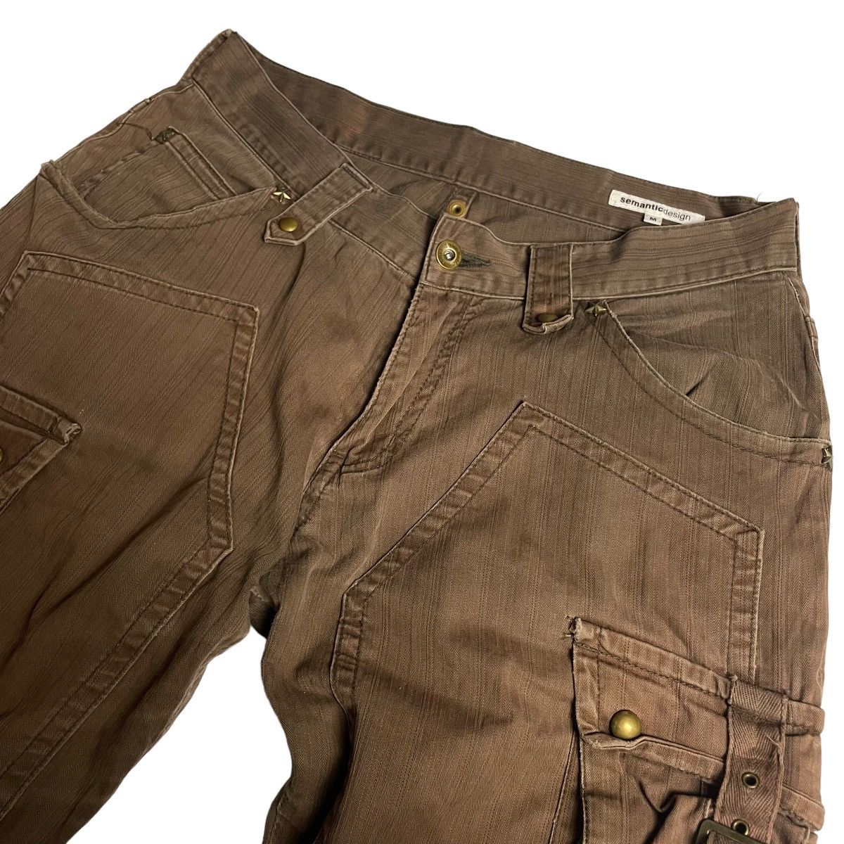 If Six Was Nine × Seditionaries × semanticdesign 🇯🇵 SEMANTIC DESIGN BONDAGE DISTRESSED CARGO PANTS Size US 30 / EU 46 - 6 Thumbnail