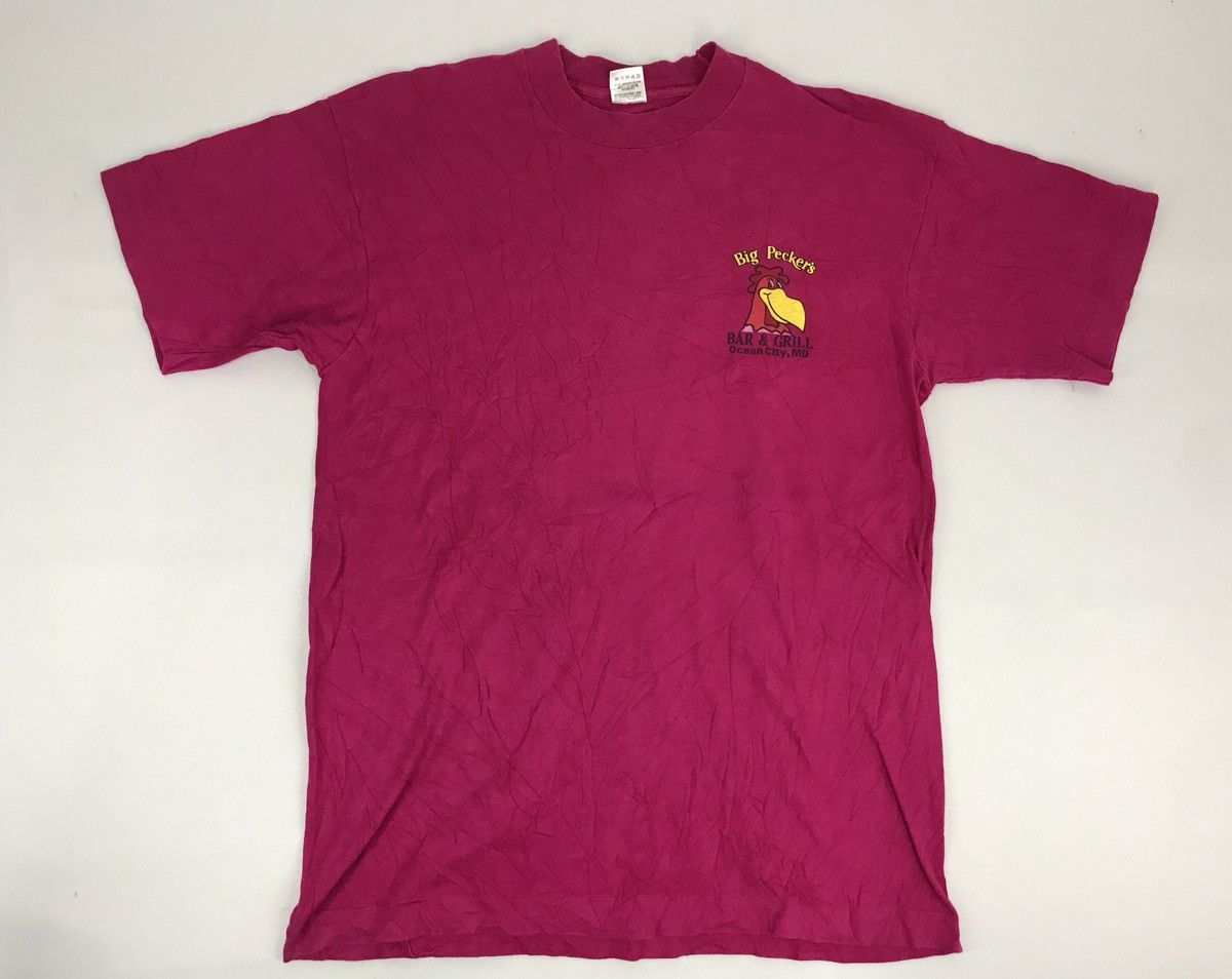 Fruit Of The Loom 80s Man Tee 1987 Big Peckers Bar & Grill Ocean City Logo Size US M / EU 48-50 / 2 - 2 Thumbnail