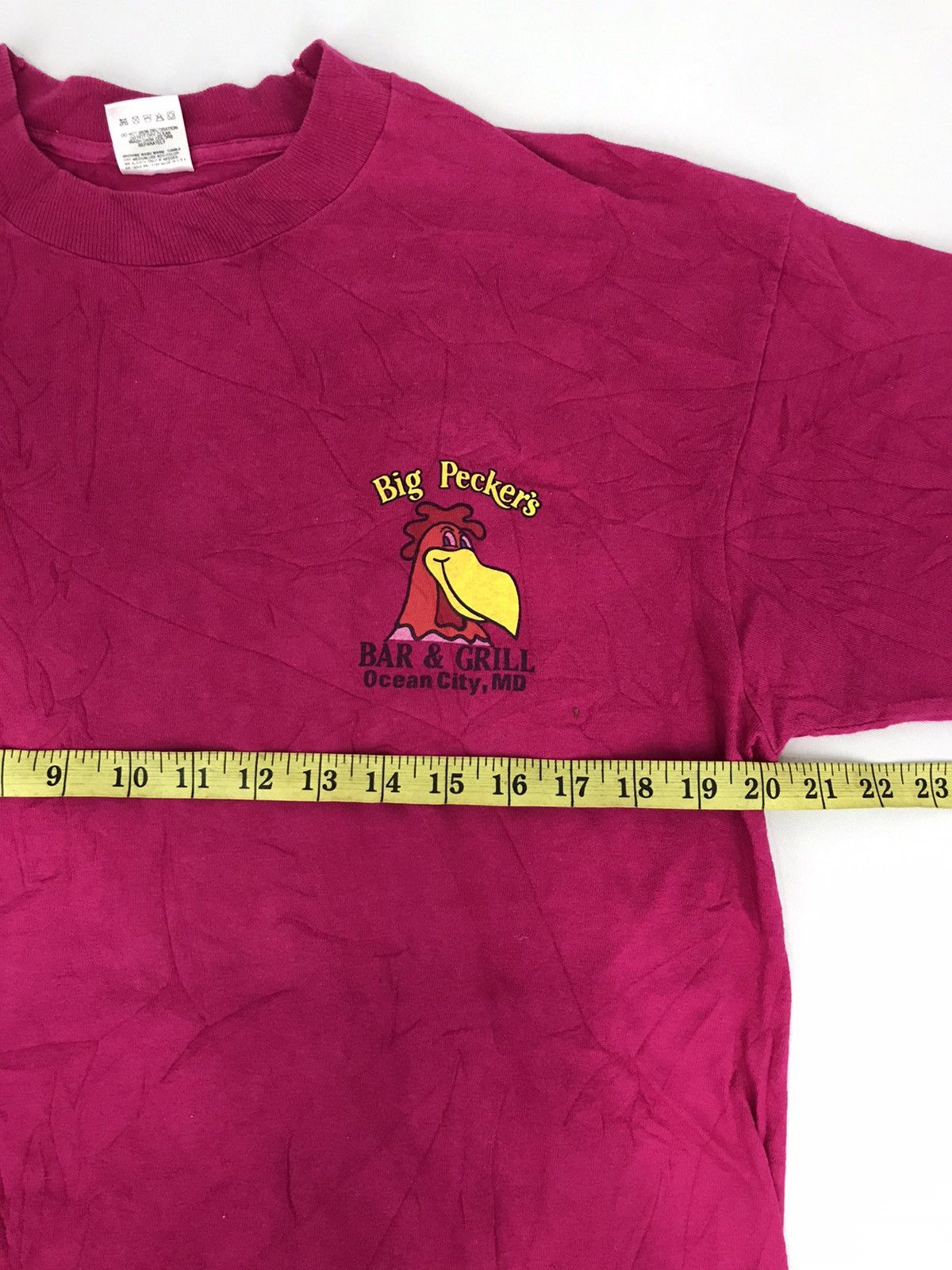 Fruit Of The Loom 80s Man Tee 1987 Big Peckers Bar & Grill Ocean City Logo Size US M / EU 48-50 / 2 - 5 Thumbnail