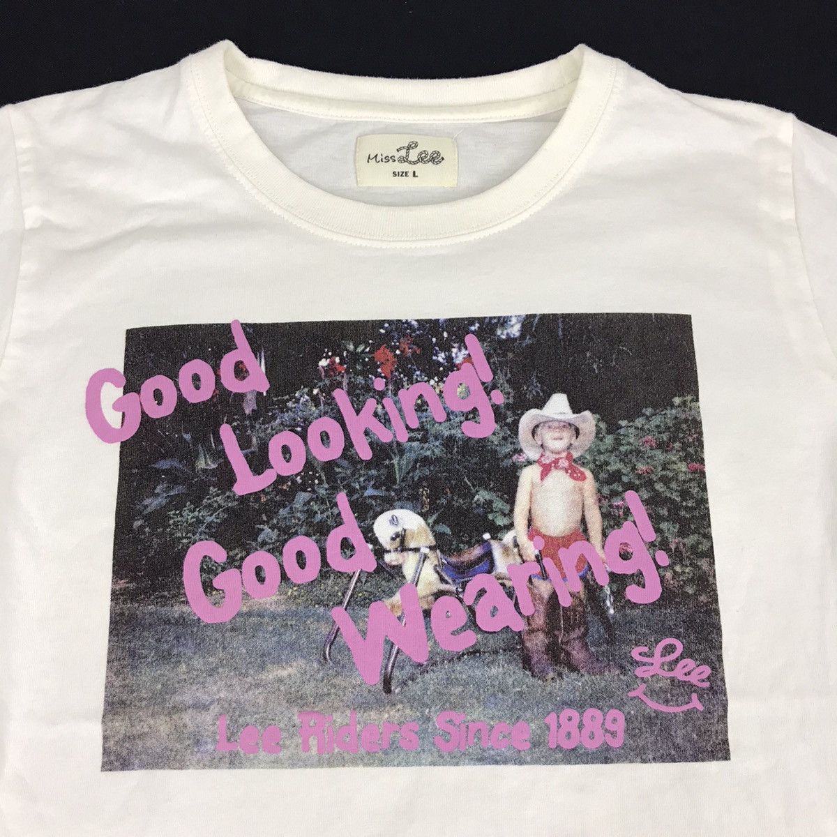 Lee Vintage Miss Lee Box Logo Spell Out Tee Art Designer Brand Size S / US 4 / IT 40 - 2 Thumbnail