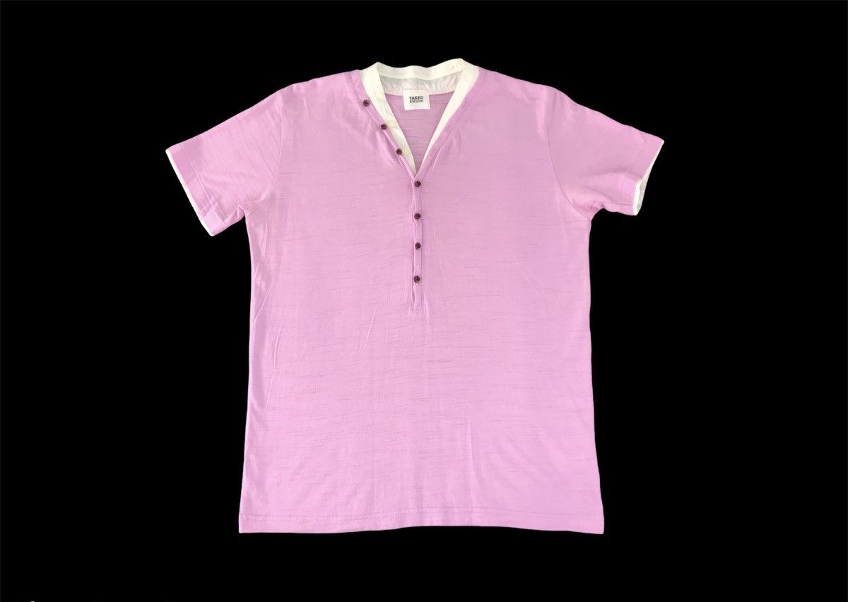 Japanese Brand Takeo Kikuchi V Neck Plain Tee Size M Japanese Brand Size L / US 10 / IT 46 - 1 Thumbnail