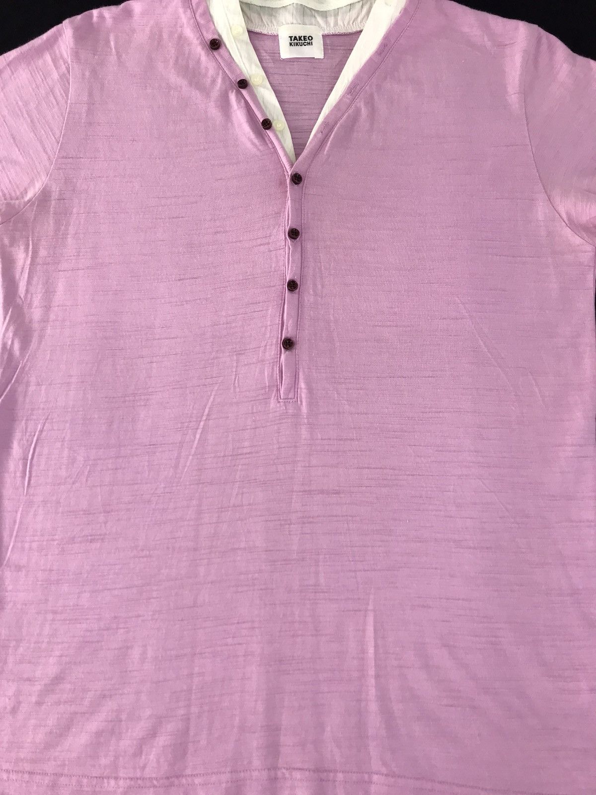Japanese Brand Takeo Kikuchi V Neck Plain Tee Size M Japanese Brand Size L / US 10 / IT 46 - 3 Thumbnail
