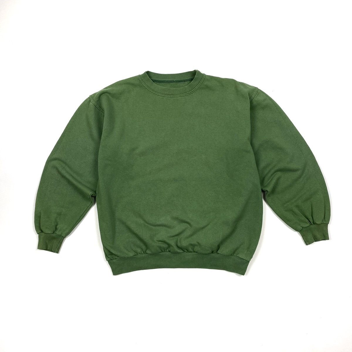 Vintage 1990’s Vintage Green Blank Boxy Sweatshirt Size US S / EU 44-46 / 1 - 2 Thumbnail