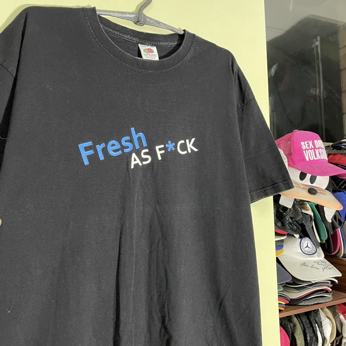 Vintage Vintage 90s Graphic Tee Fresh Fuck Humor Streetwear Baggy M Size US M / EU 48-50 / 2 - 5 Thumbnail