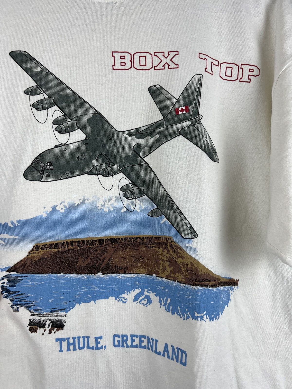 Vintage Vtg Box Top Thule Grenland 1990 tee War flyer from Canada Size US XL / EU 56 / 4 - 3 Thumbnail