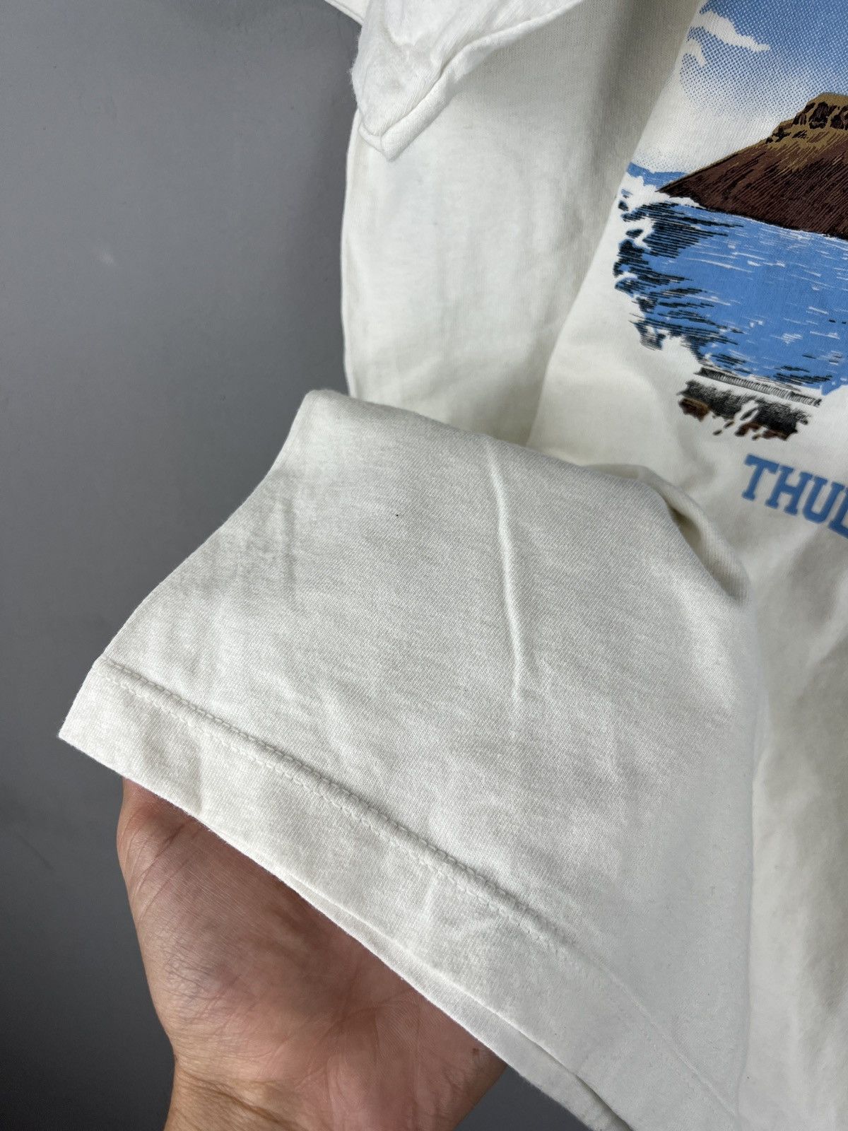 Vintage Vtg Box Top Thule Grenland 1990 tee War flyer from Canada Size US XL / EU 56 / 4 - 7 Thumbnail