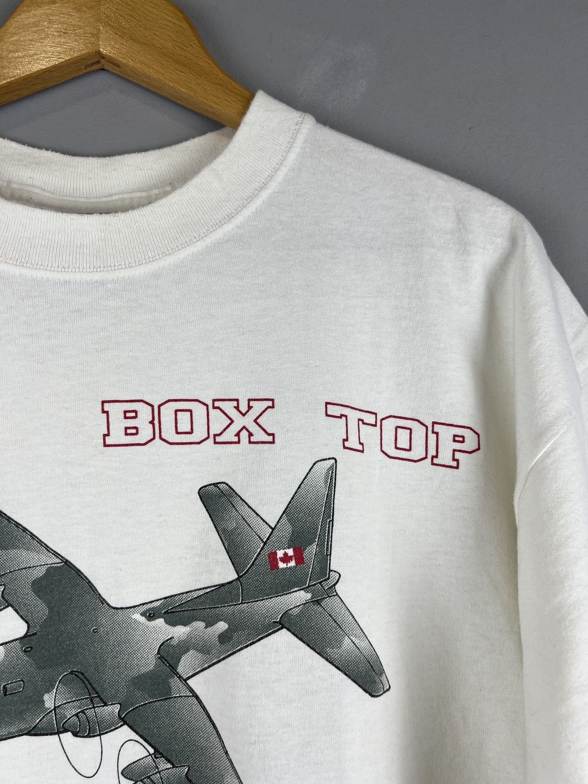 Vintage Vtg Box Top Thule Grenland 1990 tee War flyer from Canada Size US XL / EU 56 / 4 - 4 Thumbnail
