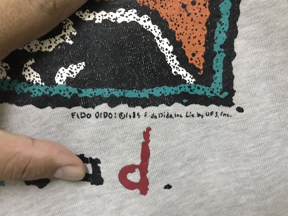 Cartoon Network × Vintage Vintage 80’s Dido Fido Mirror Sweatshirt Crewneck Big Print Size US M / EU 48-50 / 2 - 7 Thumbnail