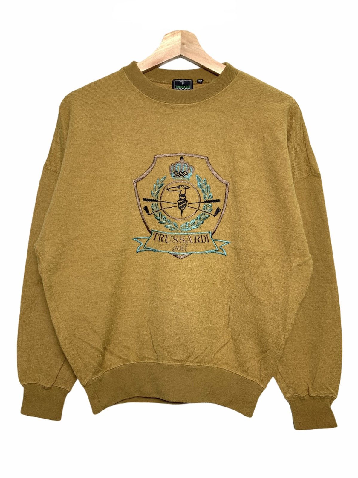 Trussardi Vintage Trussardi Sports Embroidered Crewneck Sweatshirt Size US XS / EU 42 / 0 - 1 Thumbnail