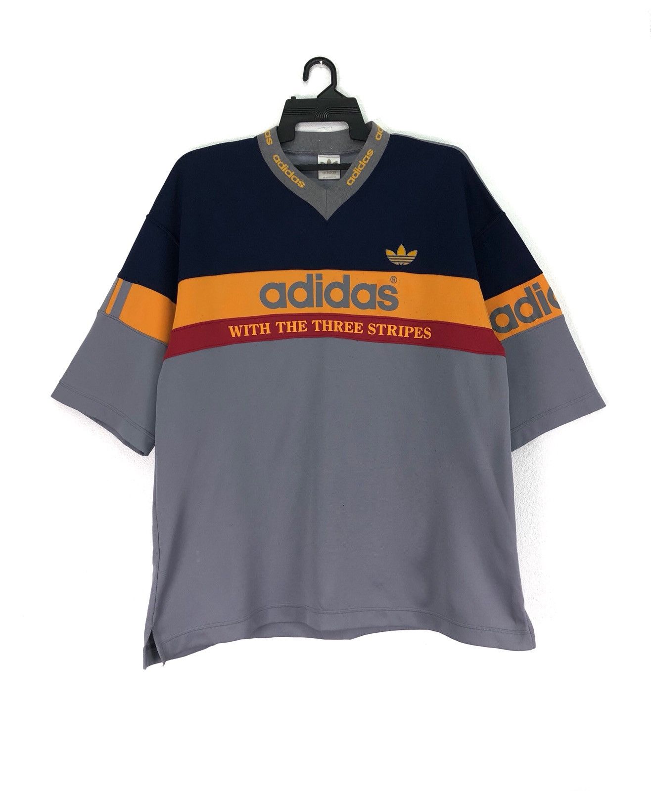 Free Ship!! ADIDAS TREFOIL JERSEY BLOCK COLOR