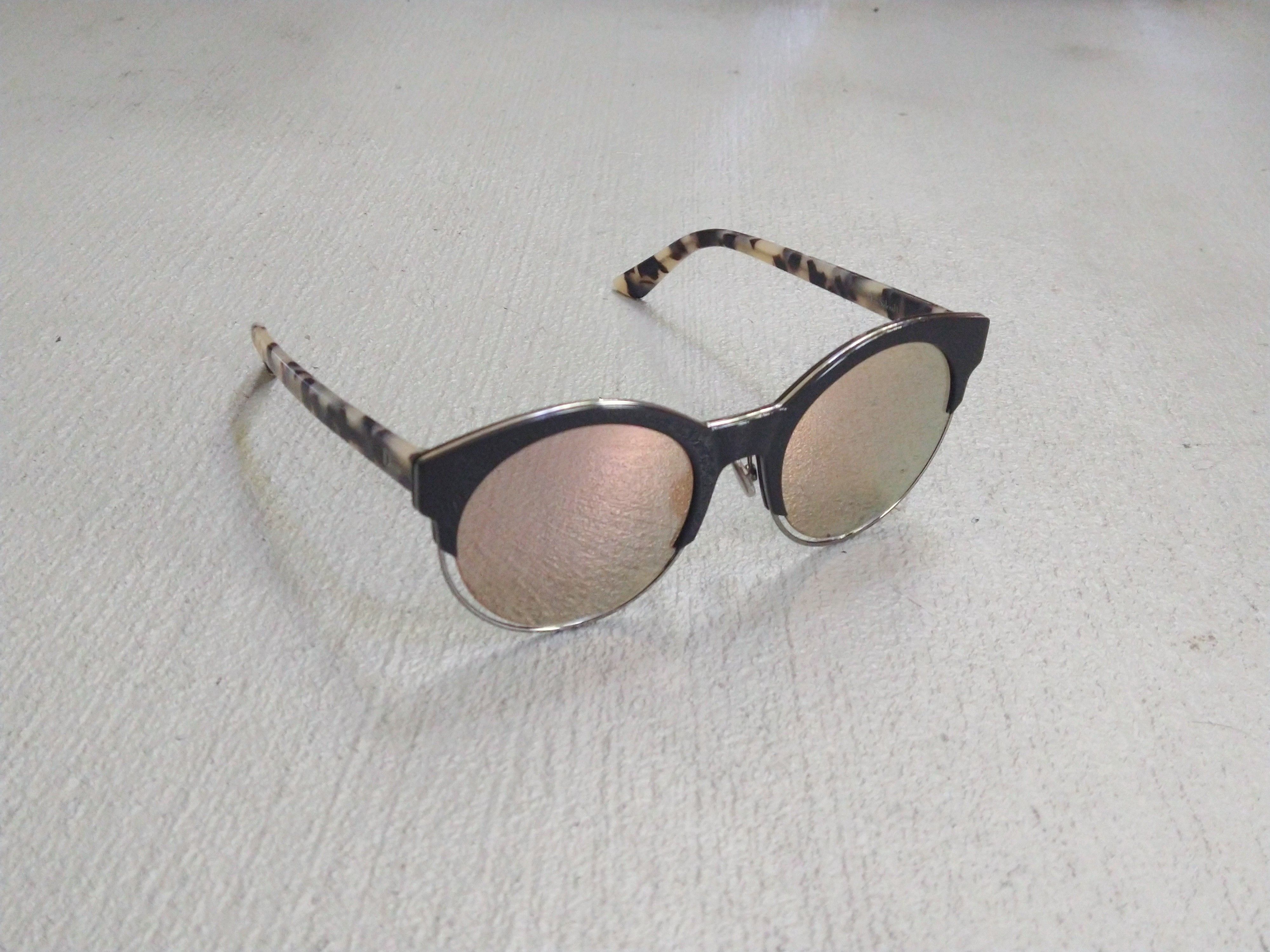 image of Christian Dior Sunglasses Diorsideral1 Blue Round Mirrored in Blue/Cream, Men's