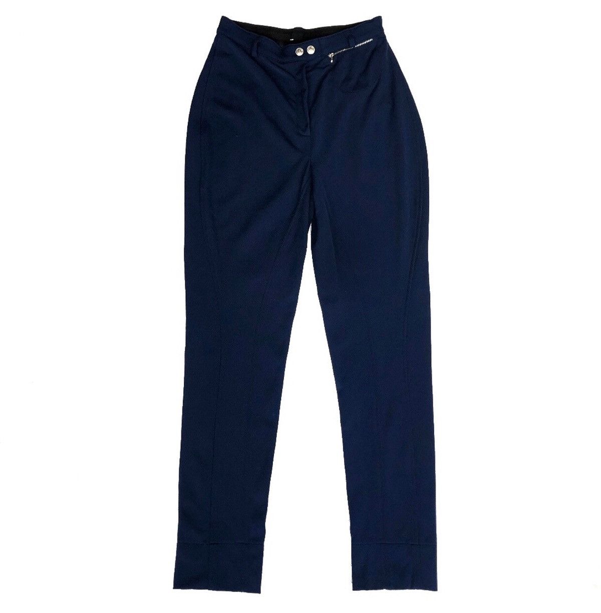 Gucci 🔥Vintage 90s GUCCI Blue Black Stretchy Knit Casual Pant Size 28" / US 6 / IT 42 - 1 Thumbnail