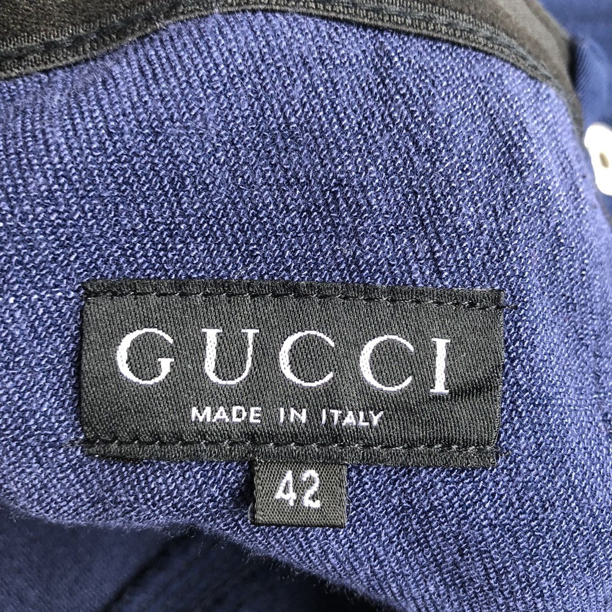 Gucci 🔥Vintage 90s GUCCI Blue Black Stretchy Knit Casual Pant Size 28" / US 6 / IT 42 - 12 Thumbnail