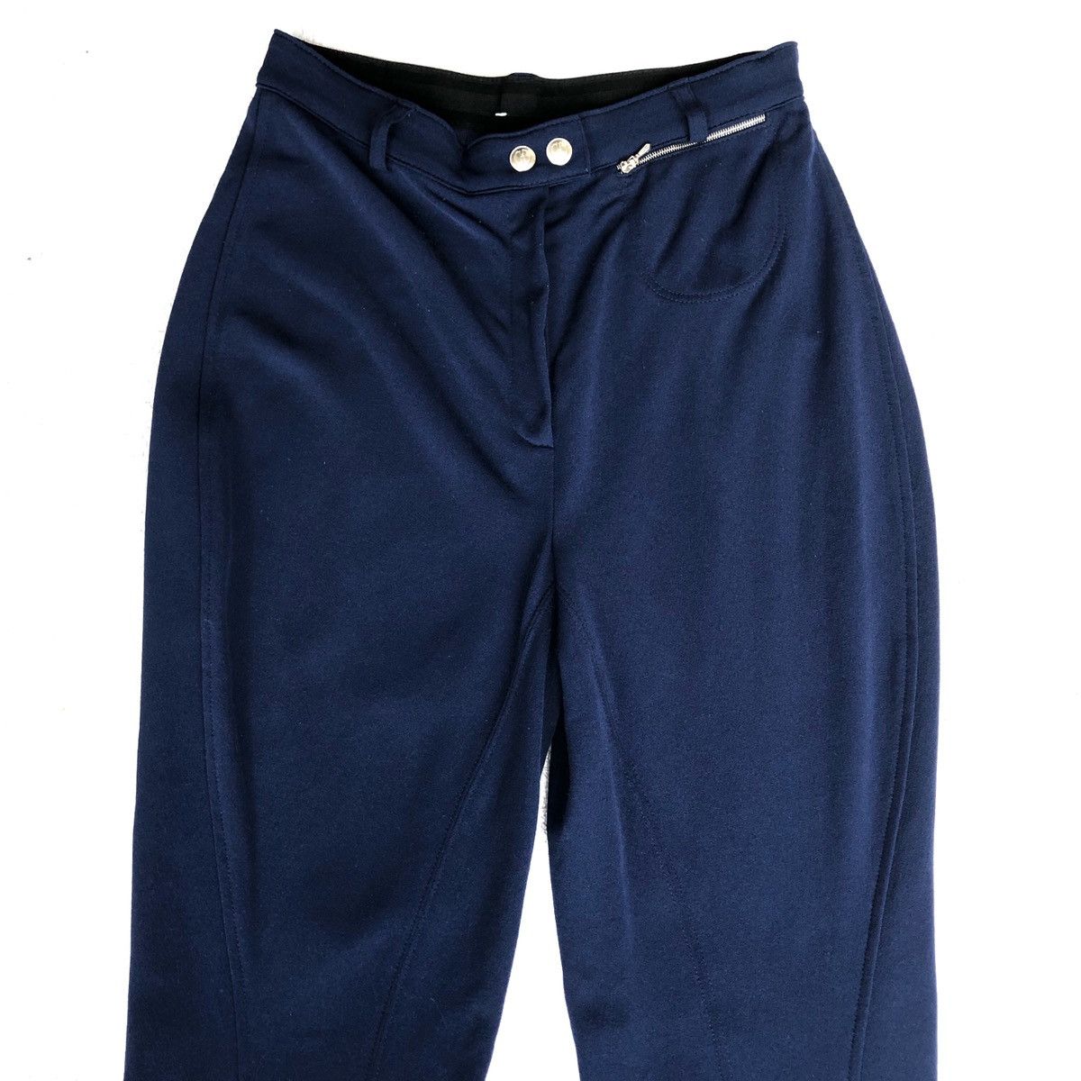 Gucci 🔥Vintage 90s GUCCI Blue Black Stretchy Knit Casual Pant Size 28" / US 6 / IT 42 - 2 Thumbnail