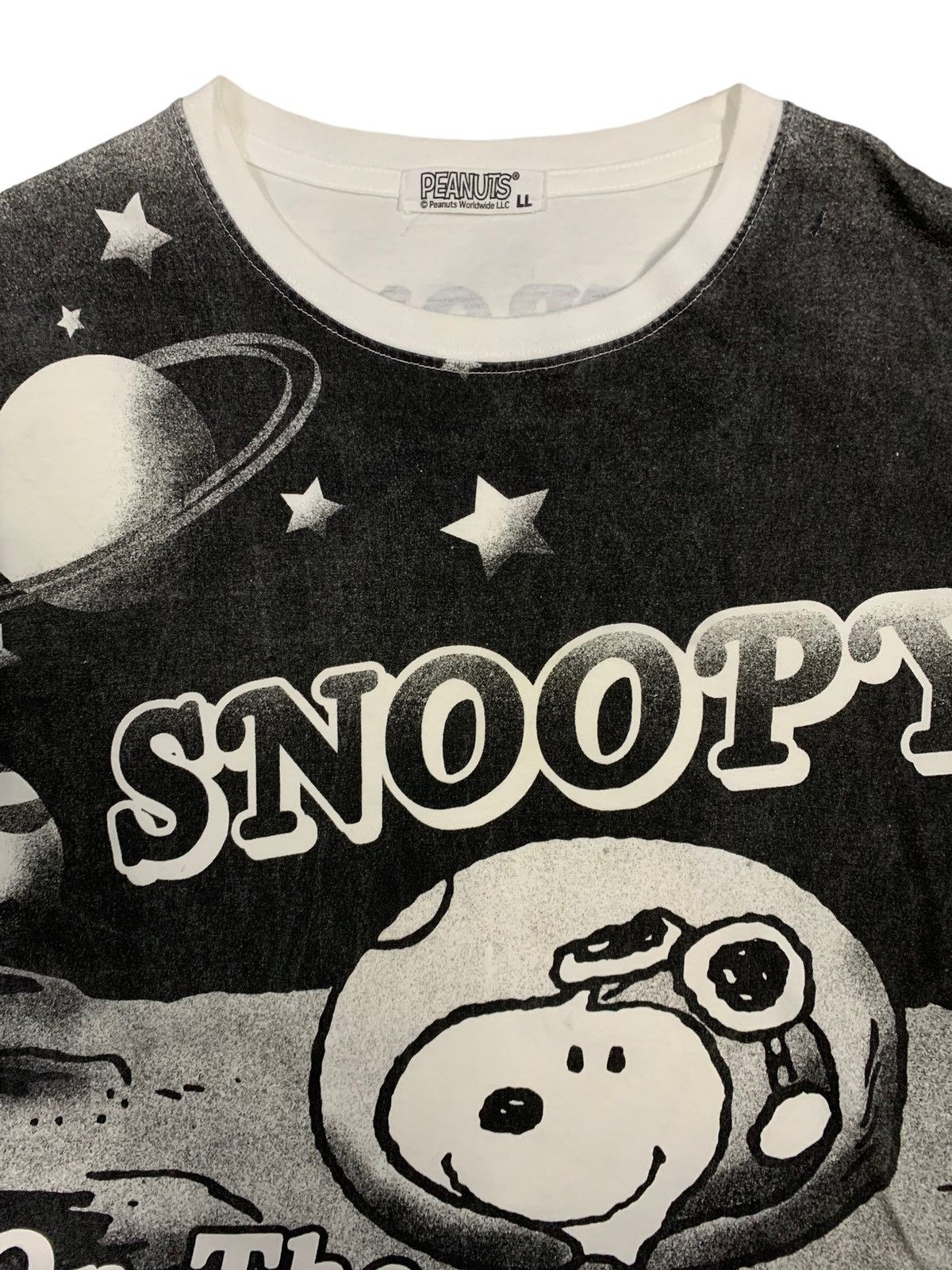 Cartoon Network Peanuts Snoopy On The Moon Graphic All Over Printed T-shirt Size US M / EU 48-50 / 2 - 4 Thumbnail