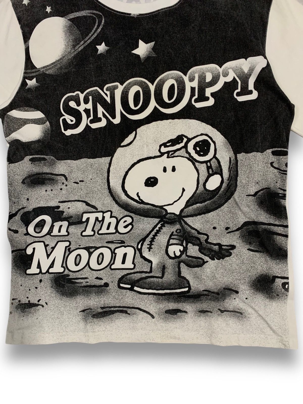 Cartoon Network Peanuts Snoopy On The Moon Graphic All Over Printed T-shirt Size US M / EU 48-50 / 2 - 5 Thumbnail