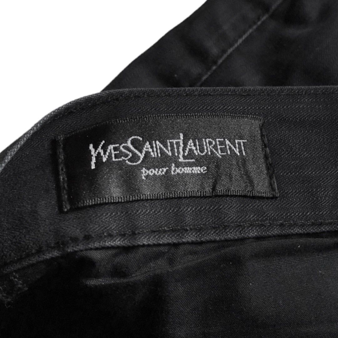 Vintage × Yves Saint Laurent 🔵embroidered pocket logo denim jeans light blue Size US 32 / EU 48 - 7 Thumbnail