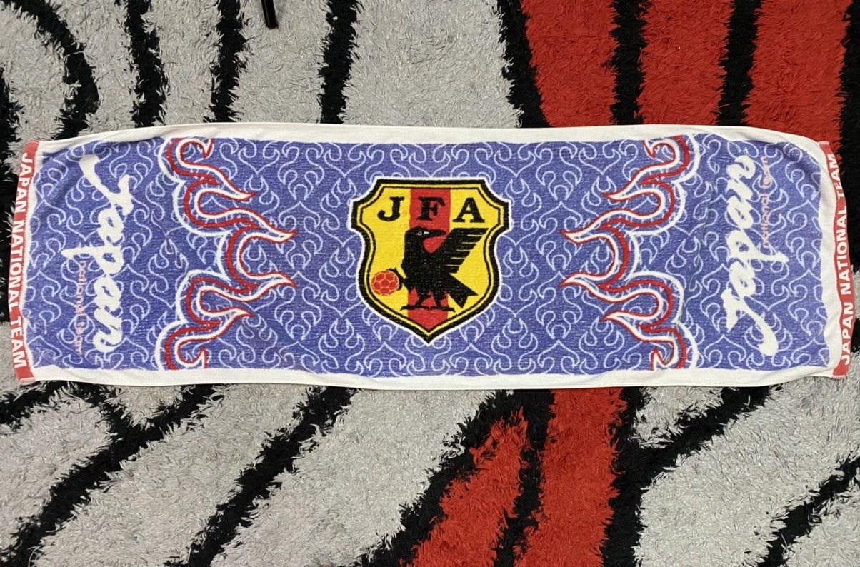 Japanese Brand Rare🔥 Vintage 1996 Japan Football Association Mafla Size ONE SIZE - 1 Thumbnail