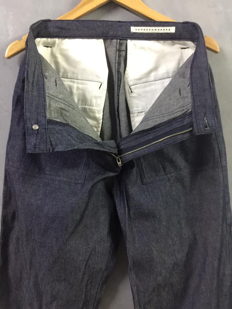 Issey Miyake Sunaokuwahara Indigo Dye Wide Baggy Jeans Size US 30 / EU 46 - 5 Thumbnail