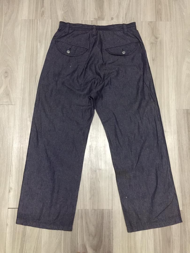 Issey Miyake Sunaokuwahara Indigo Dye Wide Baggy Jeans Size US 30 / EU 46 - 14 Thumbnail