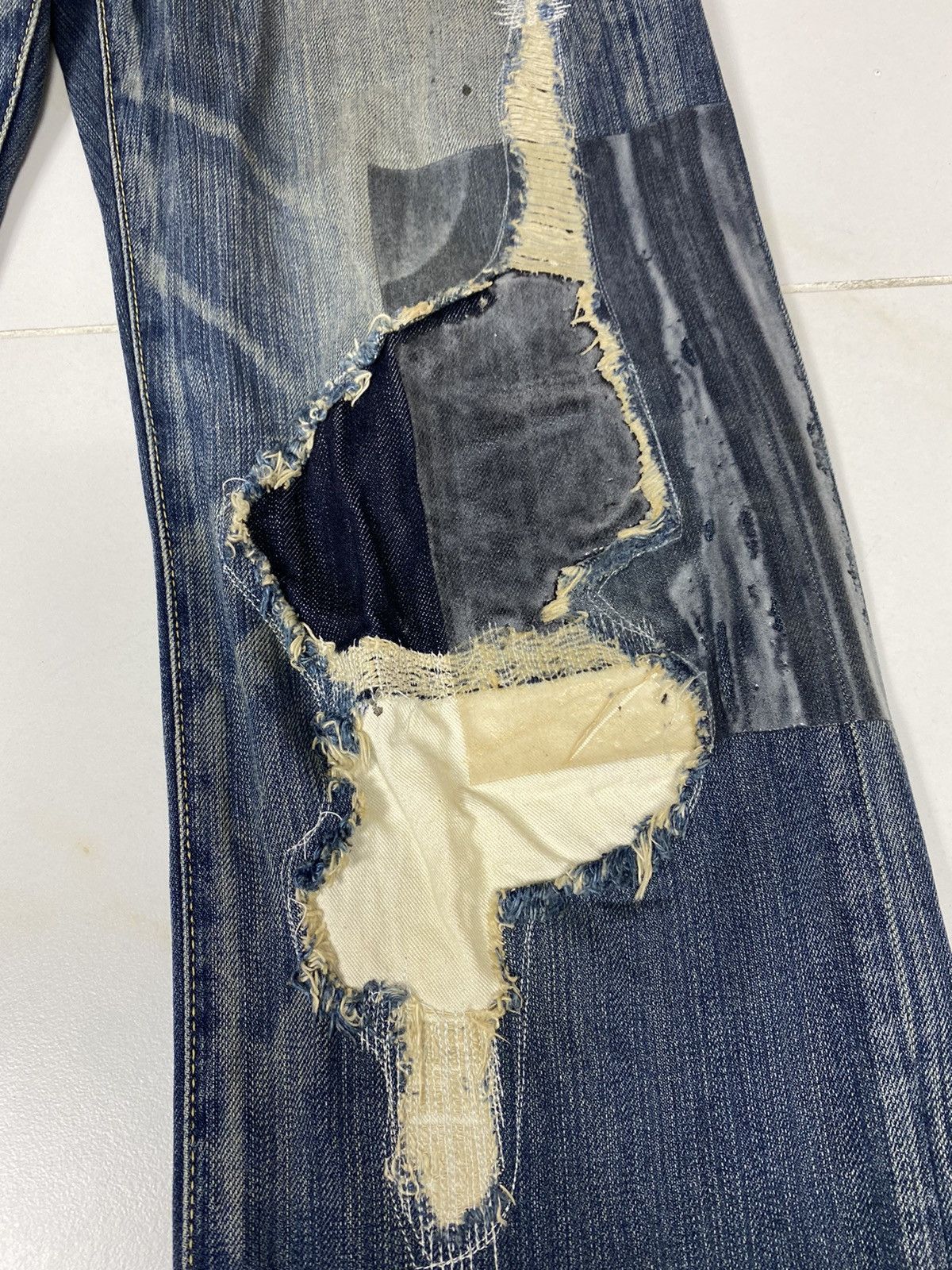 Hysteric Glamour Japanese Brand Linda Atelier Distress Denim. S0127 Size US 30 / EU 46 - 4 Thumbnail