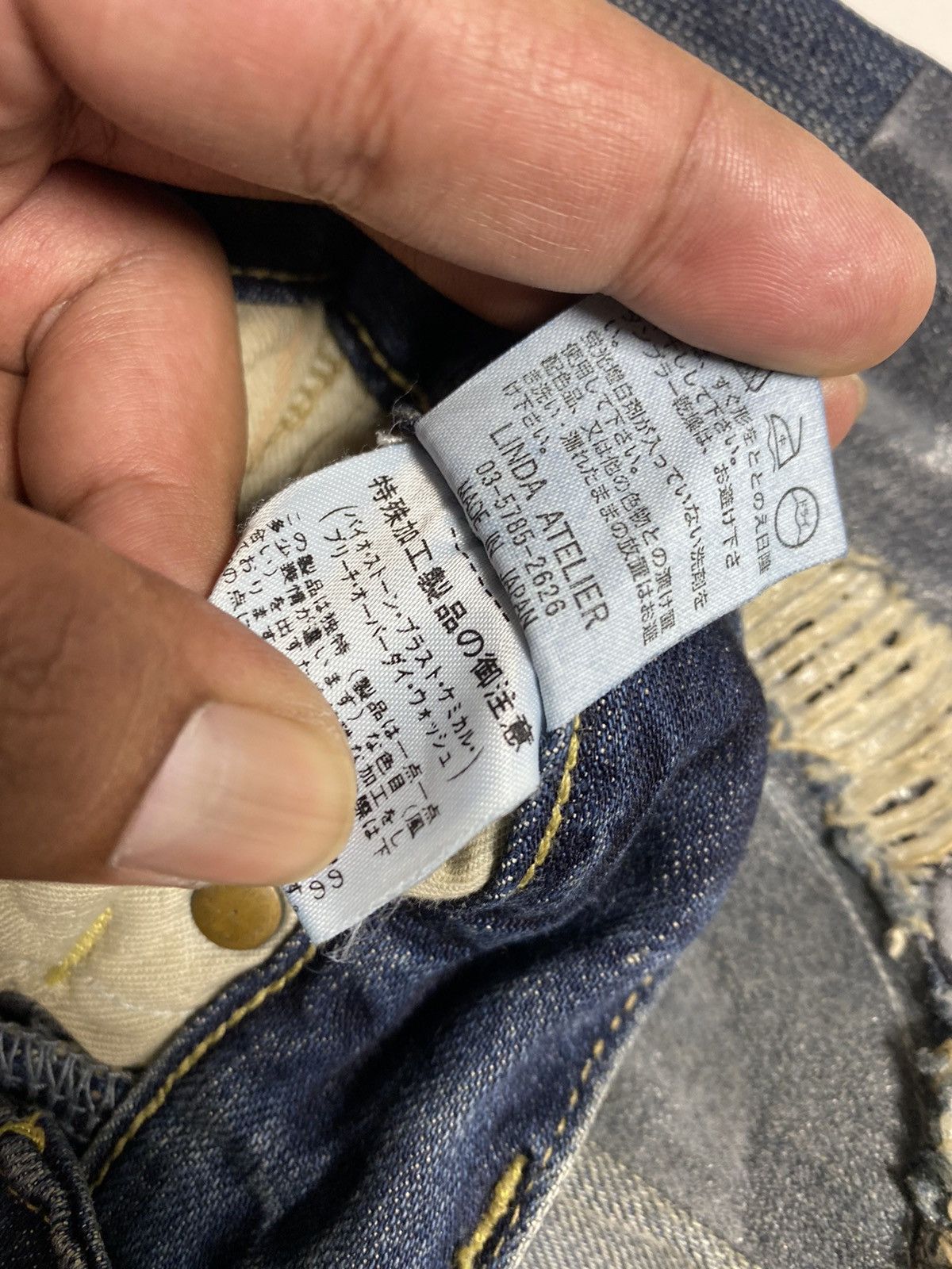 Hysteric Glamour Japanese Brand Linda Atelier Distress Denim. S0127 Size US 30 / EU 46 - 11 Thumbnail