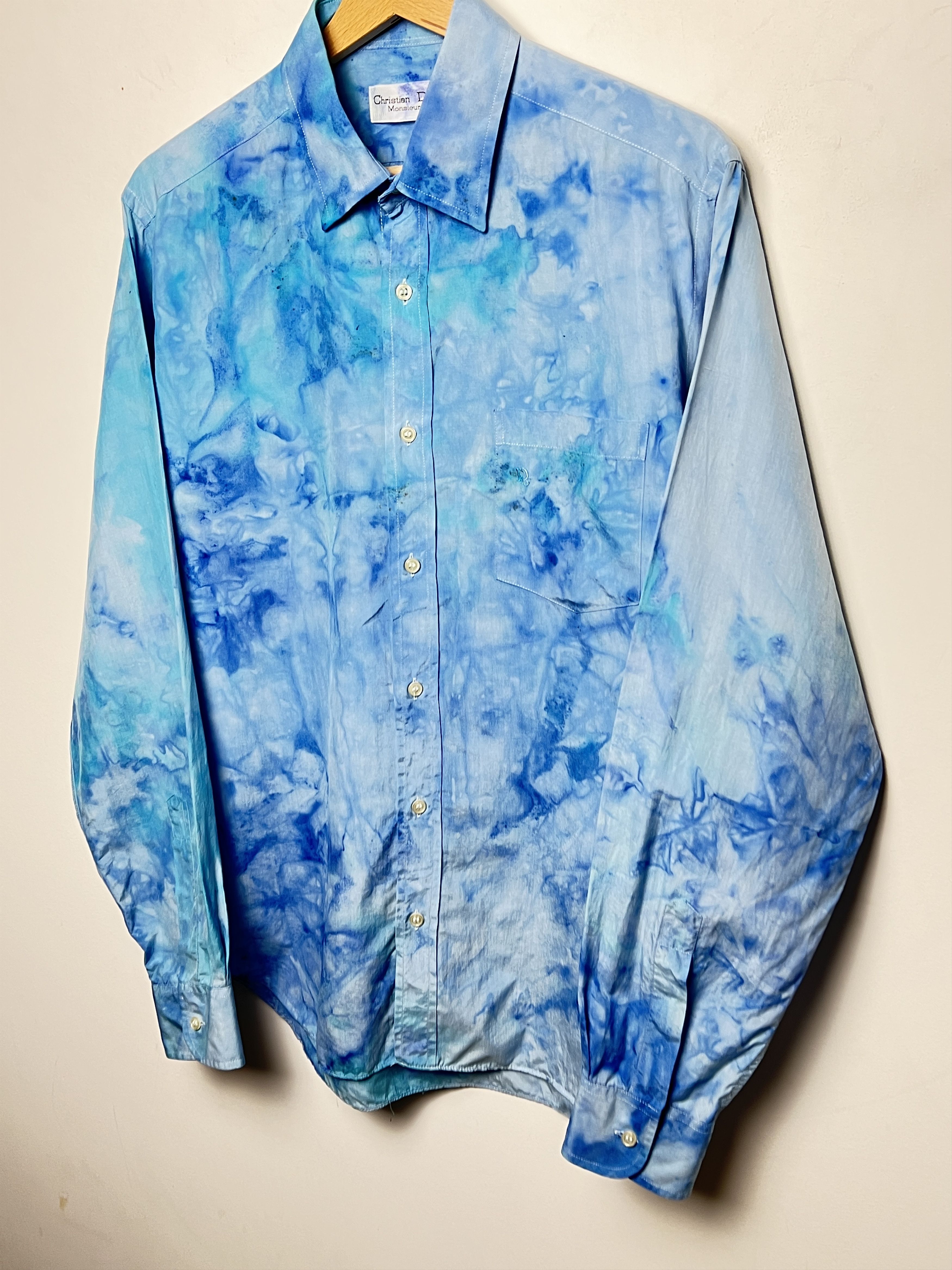 Christian Dior Monsieur dior silk shirt shimmer tie dye 1/1 Size US L / EU 52-54 / 3 - 6 Thumbnail