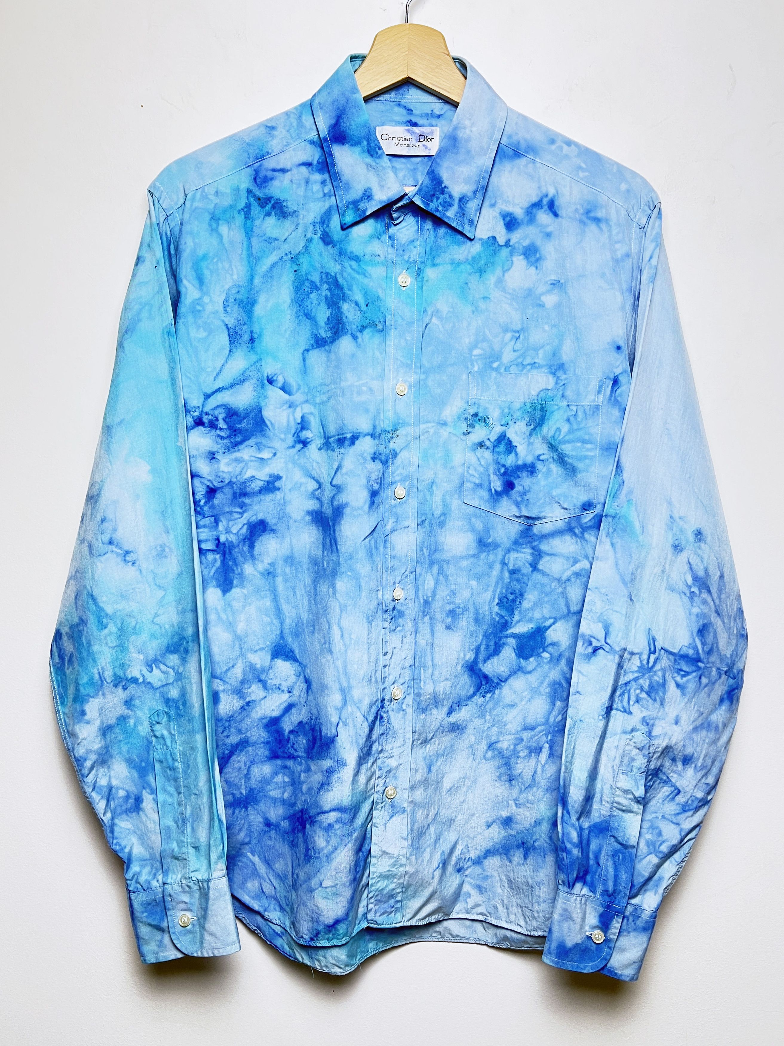 Christian Dior Monsieur dior silk shirt shimmer tie dye 1/1 Size US L / EU 52-54 / 3 - 1 Thumbnail