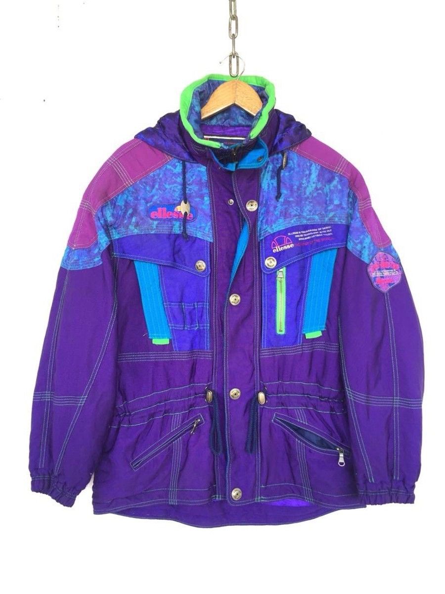 Ellesse × Vintage Vintage Ellese Ski Colourfuly Jacket Hoodie Size US M / EU 48-50 / 2 - 1 Thumbnail