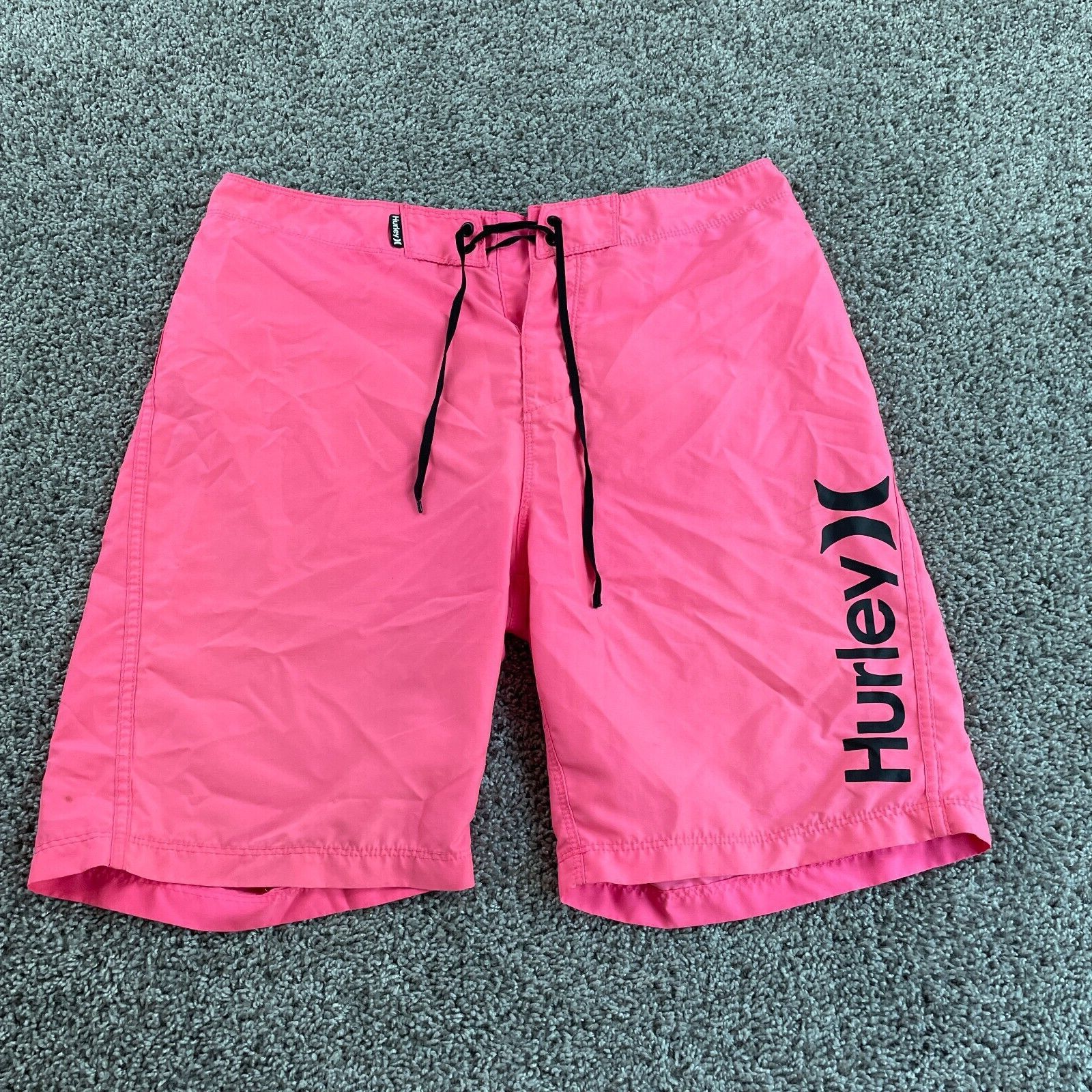 Hurley Hurley Swim Trunks Adult 32 Pink Black Bathing Suit Board Shorts