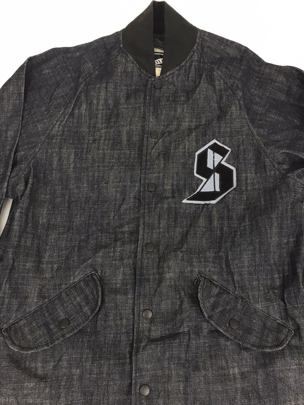 Japanese Brand Vintage Smear S Logo Denim Jacket Trucker Hype Style Size US L / EU 52-54 / 3 - 2 Thumbnail