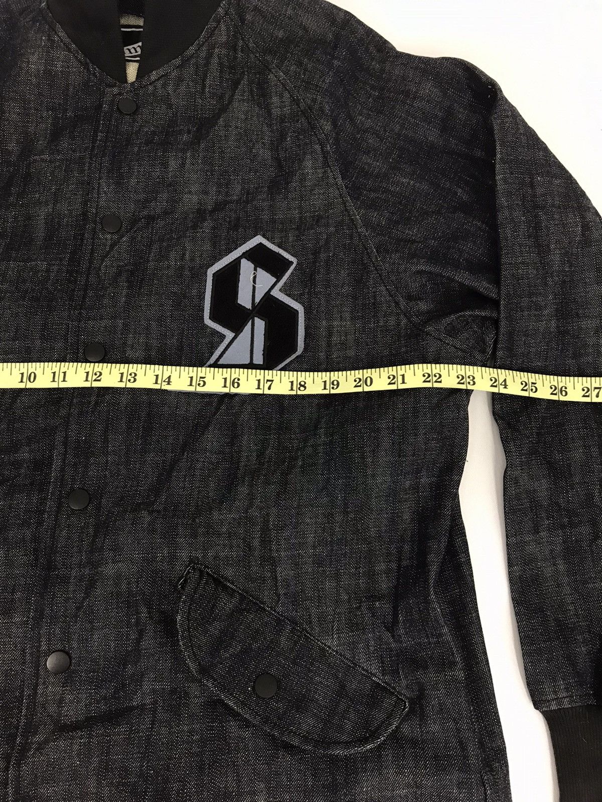 Japanese Brand Vintage Smear S Logo Denim Jacket Trucker Hype Style Size US L / EU 52-54 / 3 - 7 Thumbnail