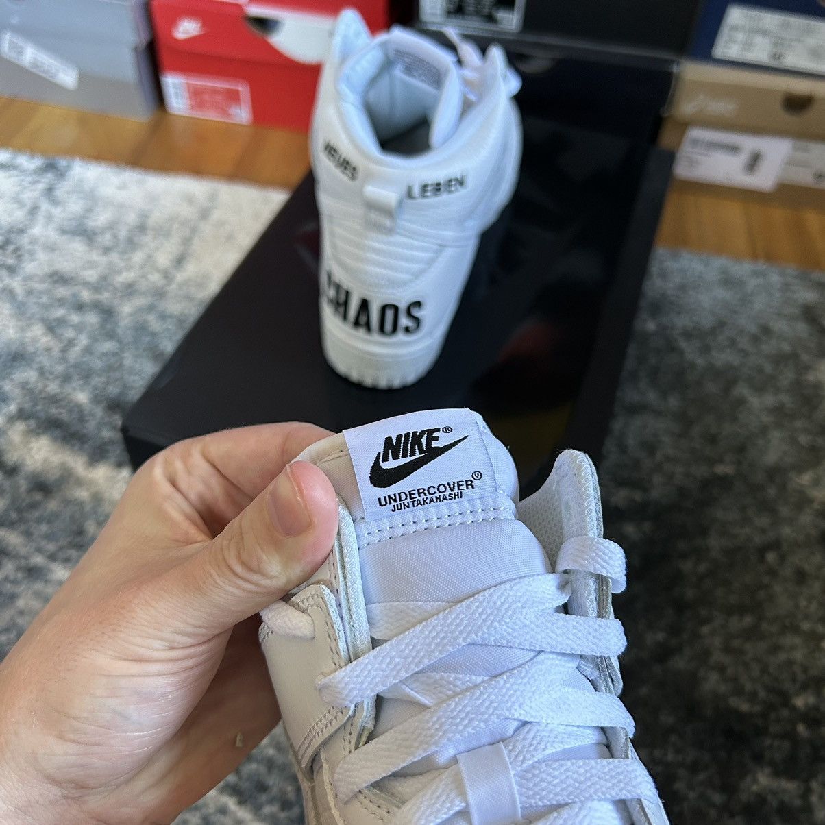 Jun Takahashi NiKE DUNK Hi 1985 UNDERCOVER STORE EXCLUSiVE CHAOS BALANCE Size US 8.5 / EU 41-42 - 9 Thumbnail