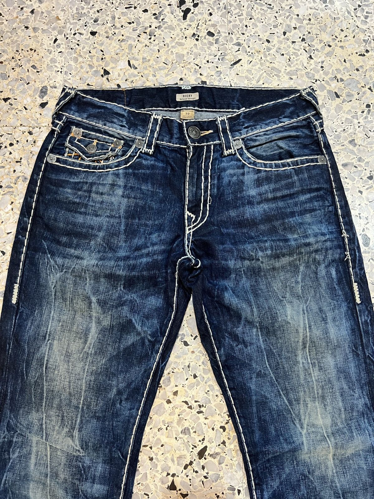 Japanese Brand True Religion Ricky Denim Jeans Size US 36 / EU 52 - 3 Thumbnail