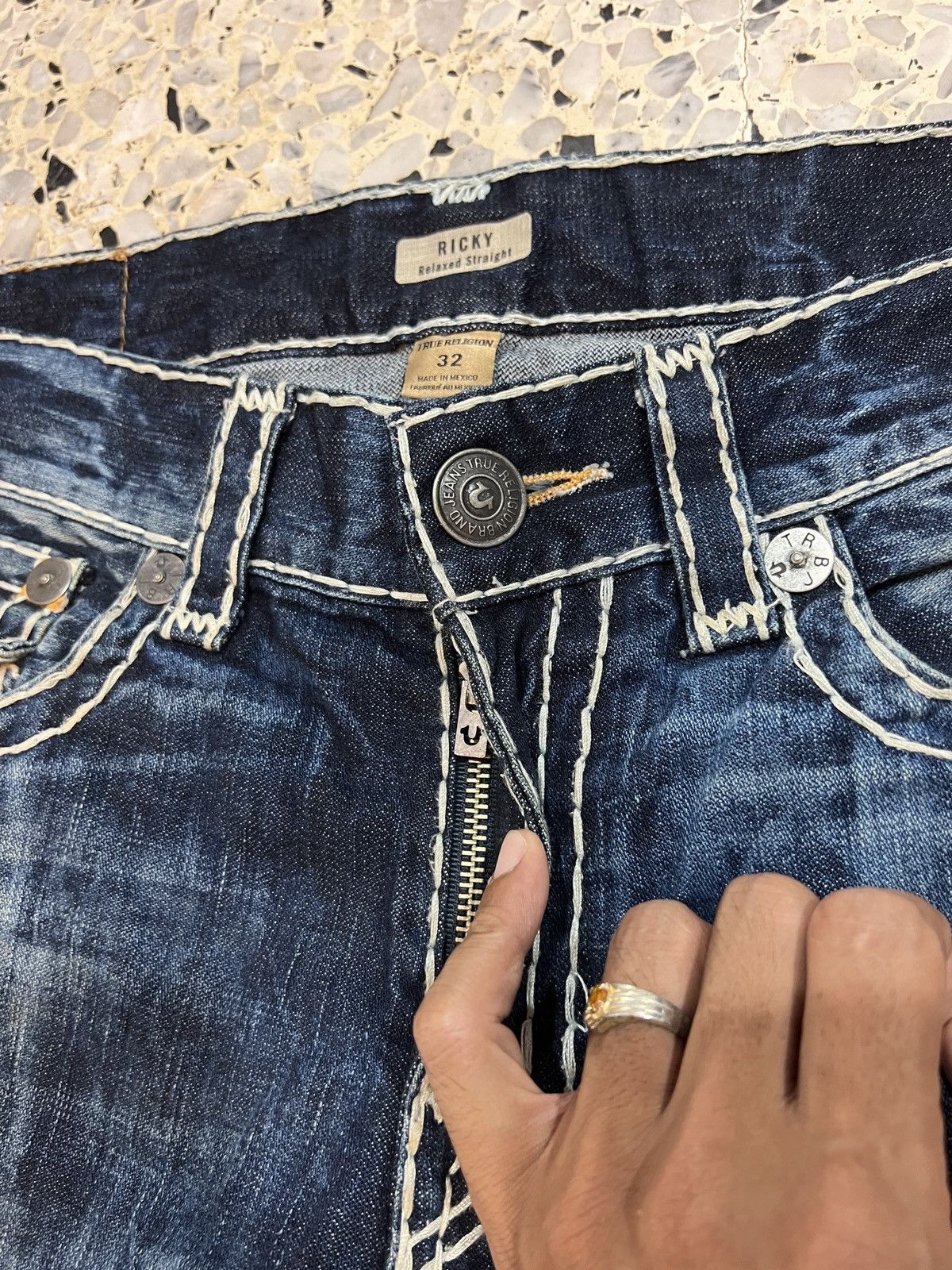 Japanese Brand True Religion Ricky Denim Jeans Size US 36 / EU 52 - 4 Thumbnail